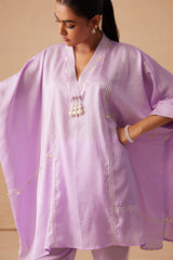 Sanjh Sahaj Set - Lavender Lilac Kaftan Suit Set