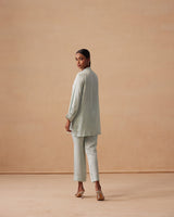 Sanjh Aira Set - Mist Blue Coord Set