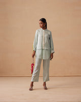 Sanjh Aira Set - Mist Blue Coord Set