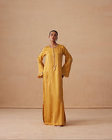 Sanjh Ruhani Dress - Sun Mustard Full Length Dress