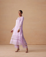 Sanjh Ziya Set - Lavender Lilac Straight Suit Set with Dupatta