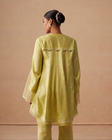 Sanjh Sabaa Set- Soft Lime Back Kali Set