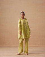 Sanjh Sabaa Set- Soft Lime Back Kali Set
