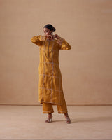 Sanjh Mehr Set - Sun Mustard Straight Suit Set with Dupatta - RTS
