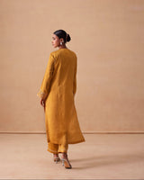 Sanjh Mehr Set - Sun Mustard Straight Suit Set with Dupatta - RTS
