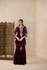 Khubani Short Shirt with Garara- RTS