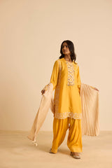 Sukoon Orange Kashmiri Kurta with Dupatta