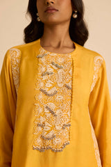 Sukoon Orange Kashmiri Kurta with Dupatta