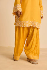 Sukoon Orange Kashmiri Kurta with Dupatta