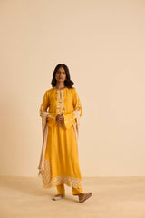 Sukoon Orange Straight suit set with Dupatta