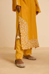 Sukoon Orange Straight suit set with Dupatta