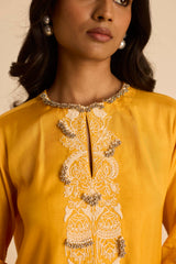 Sukoon Orange Straight suit set with Dupatta