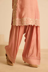 Sukoon Pink Kashmiri Kurta with Dupatta