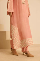 Sukoon Pink Straight suit set with Dupatta