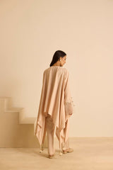Sukoon Peachy Beige A Line Top Set