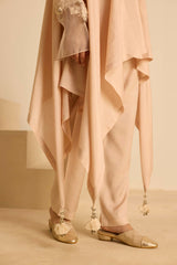 Sukoon Peachy Beige A Line Top Set