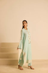 Sukoon Sky Blue Straight suit set with Dupatta
