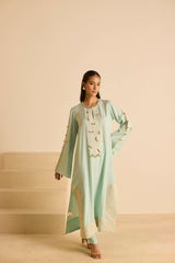 Sukoon Sky Blue Straight suit set with Dupatta