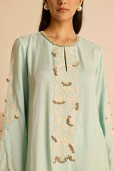 Sukoon Sky Blue Straight suit set with Dupatta