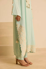Sukoon Sky Blue Straight suit set with Dupatta