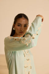 Sukoon Sky Blue Straight suit set with Dupatta