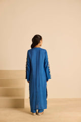 Sukoon Blue Straight suit set with Dupatta