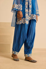 Sukoon Blue Organza Top Set