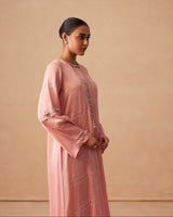 Sanjh Ruhani Dress - Blush Pink Full Length Dress - RTS
