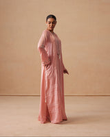 Sanjh Ruhani Dress - Blush Pink Full Length Dress - RTS