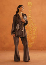 Zeba Brown Coat Set