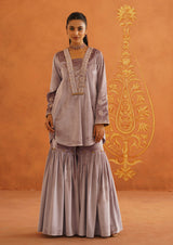 Zeba Lilac Kali Suit Set with Garara