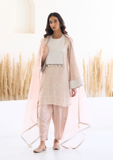 Lakeer Kashmiri Kurta Set (Dusky Pink)