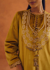 Zeba Mustard Long Dress