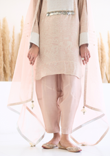Lakeer Kashmiri Kurta Set (Dusky Pink)