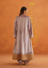 Zeba Lilac Sidegather Suit Set with Dupatta