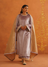 Zeba Lilac Straight Suit Set with Dupatta