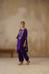 Noor Purple Kaftan Suit Set