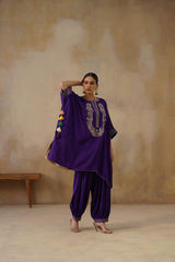 Noor Purple Kaftan Suit Set
