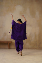 Noor Purple Kaftan Suit Set