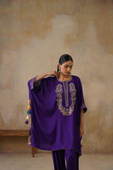 Noor Purple Kaftan Suit Set
