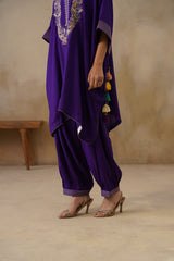 Noor Purple Kaftan Suit Set