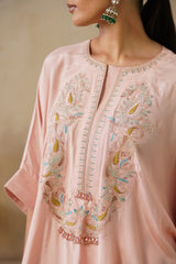 Noor Pink Kaftan Suit Set