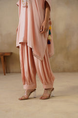 Noor Pink Kaftan Suit Set