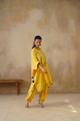 Noor Yellow Kaftan Suit Set