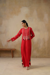 Noor Red Full Length Dress