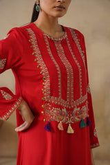 Noor Red Full Length Dress