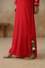 Noor Red Full Length Dress