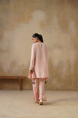 Noor Pink Drape Top Set