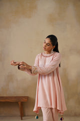 Noor Pink Drape Top Set