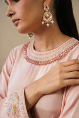 Noor Pink Drape Top Set